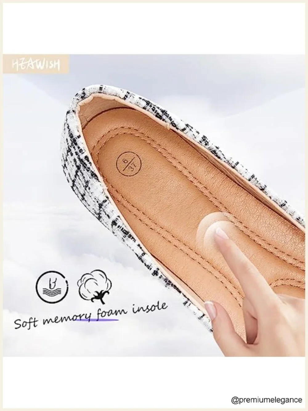 Women's Round Toe Ballet Flats Pull-On Faux Leather Lightweight Comfort Flats